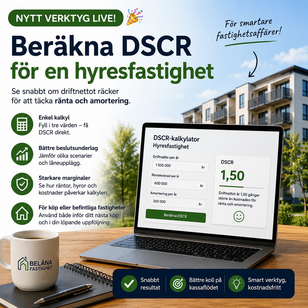 Beräkna DSCR för ett hyreshus med detta verktyg