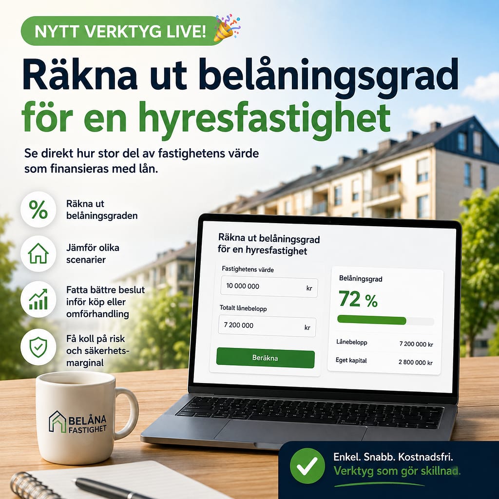 Räkna ut belåningsgrad på en hyresfastighet