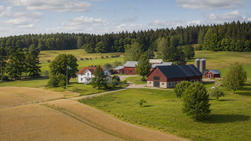Lantbrukslån för fastighet med bostadshus, ekonomibyggnader, åker och skog
