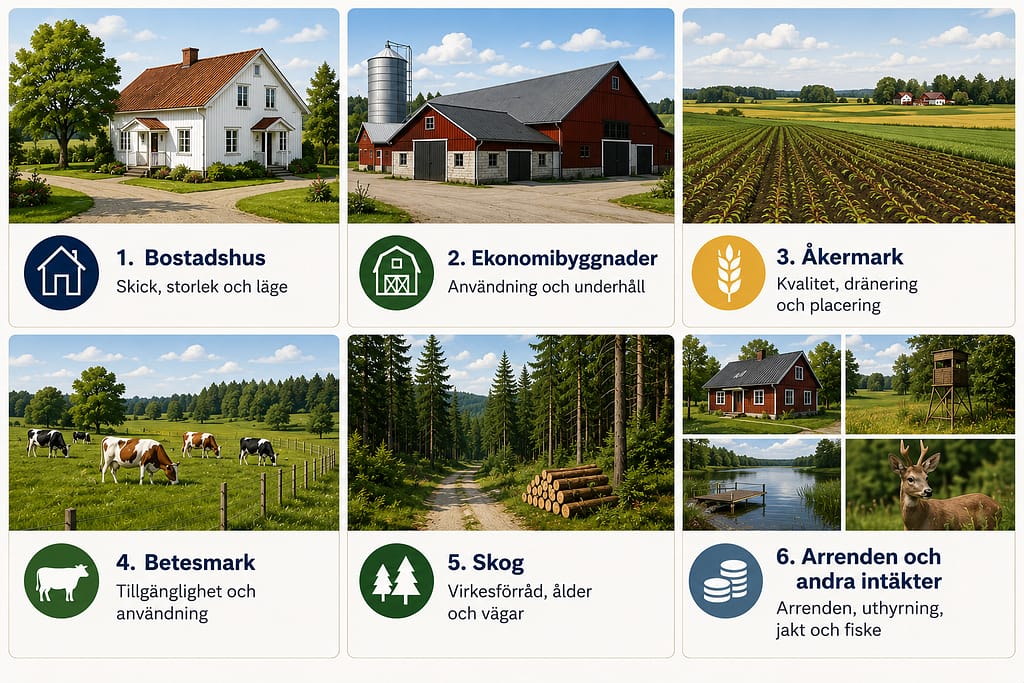 Delar som påverkar värdet på en lantbruksfastighet