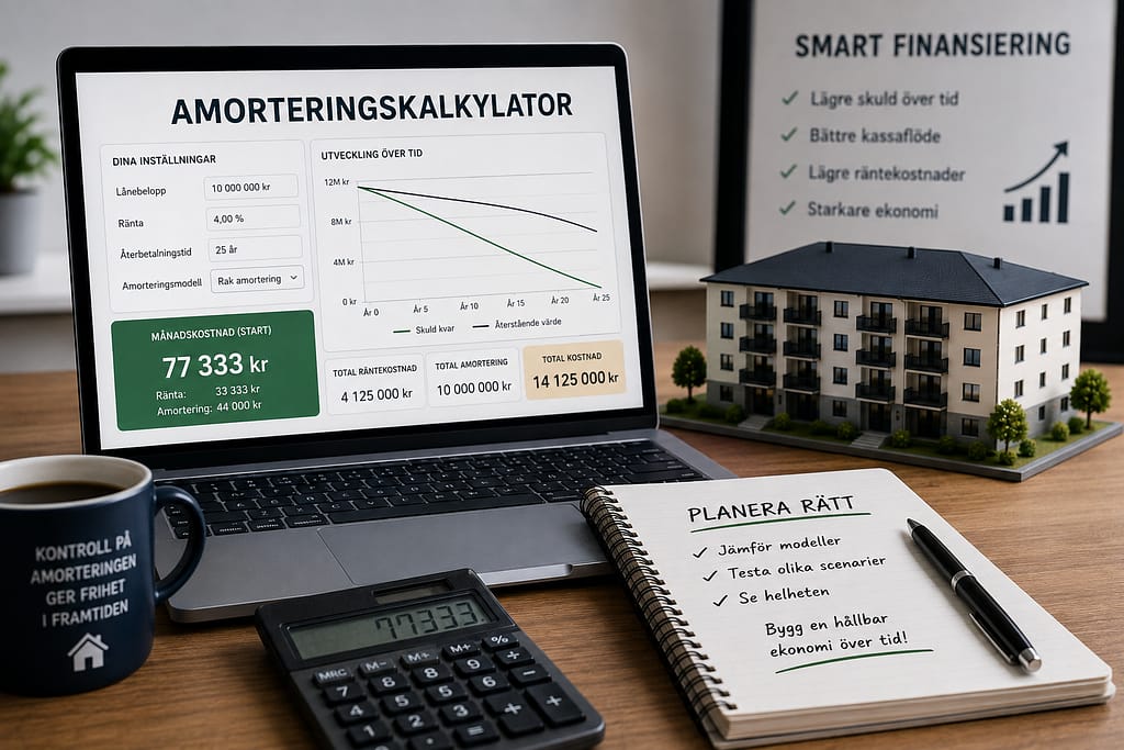 Amorteringskalkylator - Räkna ut hur mycket du måste amortera