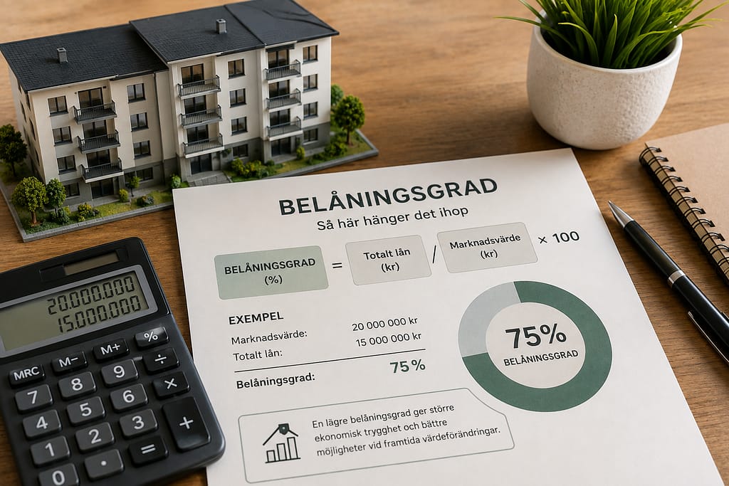Räkna ut belåningsgrad för en hyresfastighet
